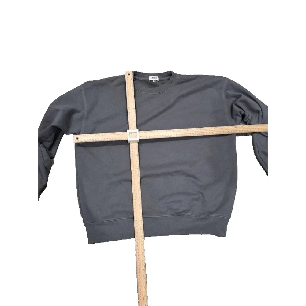 Asher RELAXED PULLOVER SWEATSHIRT Y2K cotton Vintage Gray Medium A004176 - Picture 2 of 6